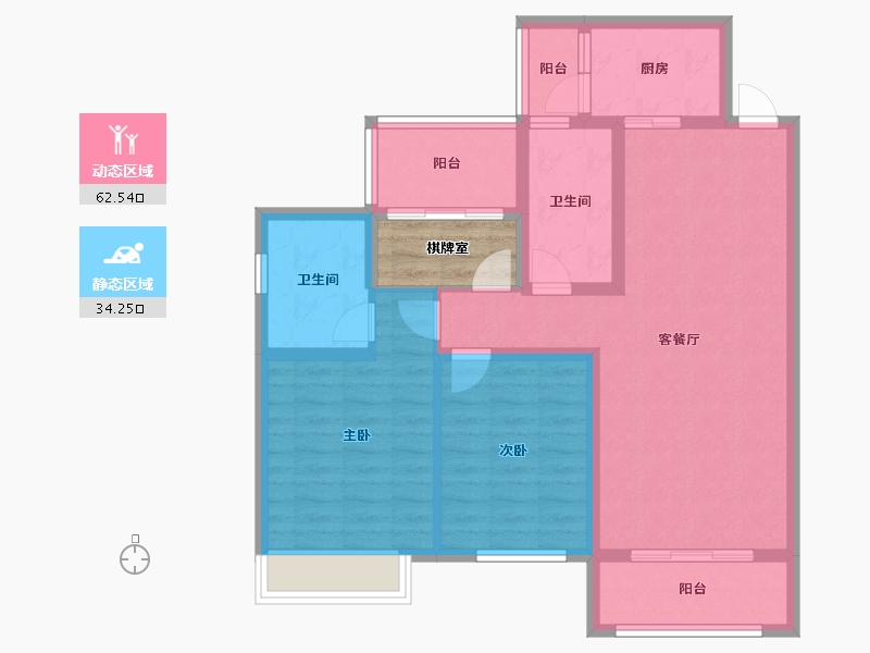 湖南省-郴州市-盈丰国际-89.91-户型库-动静分区