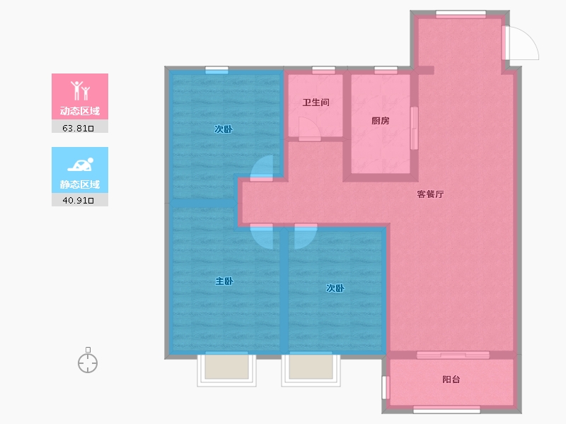 山东省-潍坊市-兴业舜德帝景-93.00-户型库-动静分区