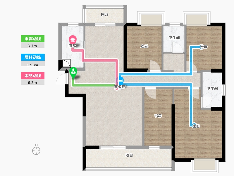 湖北省-武汉市-保利城4期-107.00-户型库-动静线