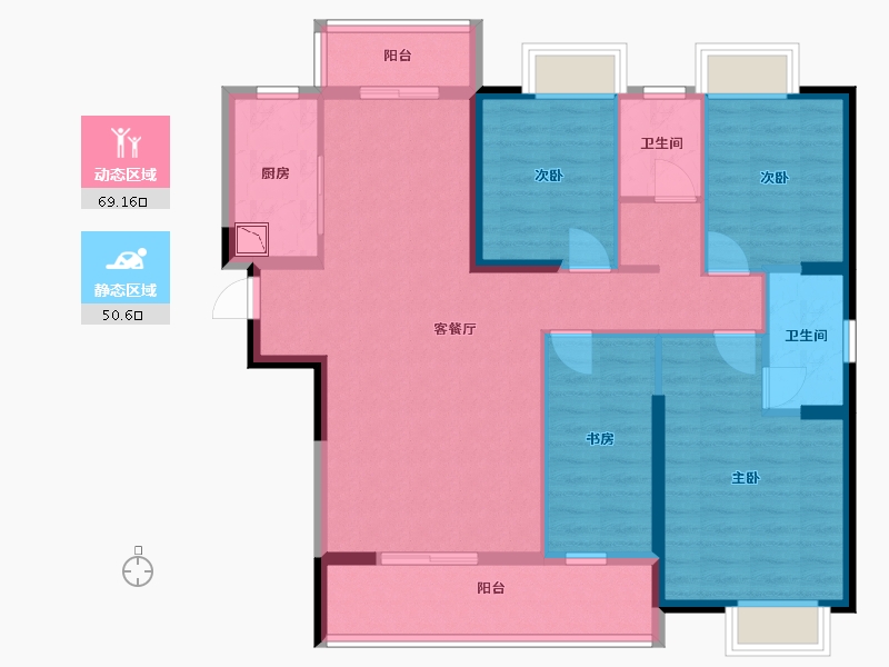 湖北省-武汉市-保利城4期-107.00-户型库-动静分区