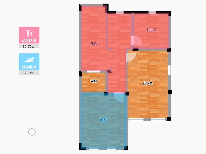 浙江省-宁波市-上林原著-65.50-户型库-动静分区