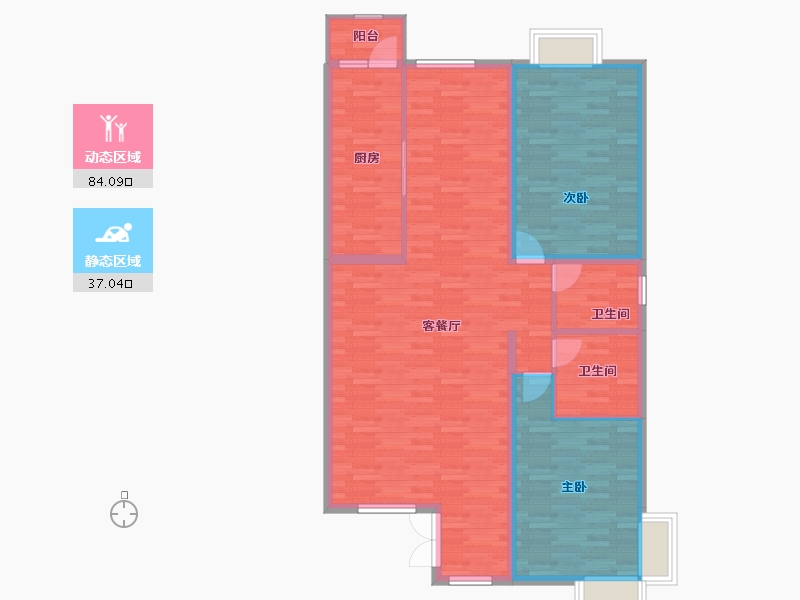 山东省-日照市-日照兴业玫瑰山庄-110.36-户型库-动静分区