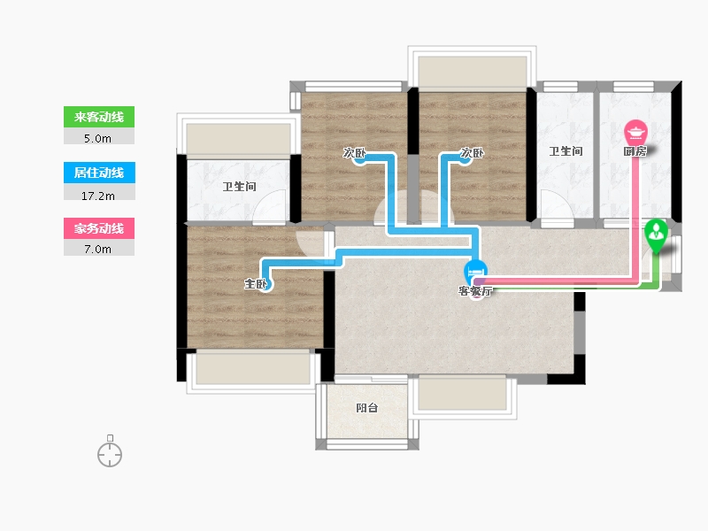 广东省-深圳市-天玑公馆-65.32-户型库-动静线