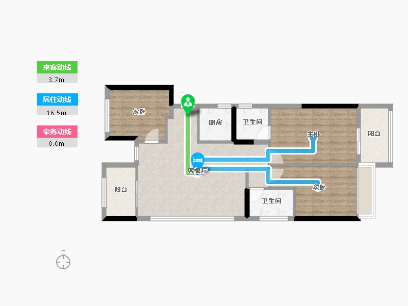 浙江省-台州市-城市之光-86.77-户型库-动静线