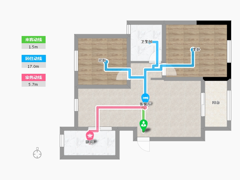 山东省-潍坊市-北三里-63.08-户型库-动静线