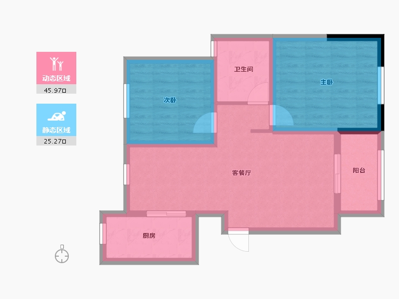 山东省-潍坊市-北三里-63.08-户型库-动静分区