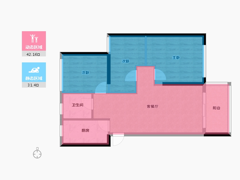 福建省-泉州市-西溪半岛-66.03-户型库-动静分区