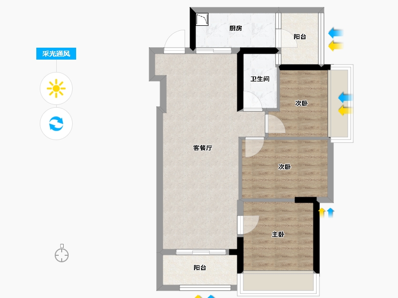 广东省-深圳市-满京华云著-68.30-户型库-采光通风