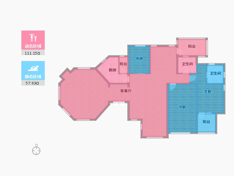 安徽省-黄山市-纳尼亚小镇别墅-152.52-户型库-动静分区