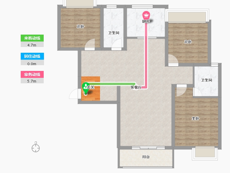 陕西省-宝鸡市-千渭尚品-100.17-户型库-动静线