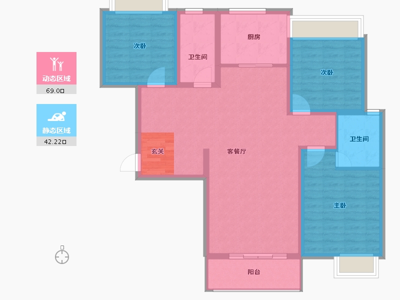 陕西省-宝鸡市-千渭尚品-100.17-户型库-动静分区