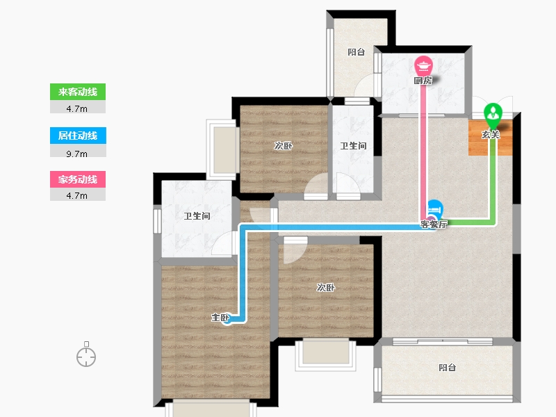 云南省-曲靖市-富康公园首府-99.53-户型库-动静线