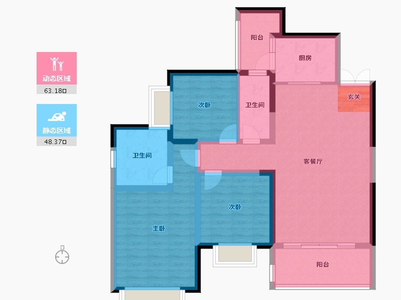 云南省-曲靖市-富康公园首府-99.53-户型库-动静分区