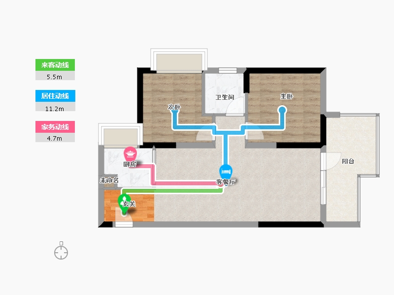 广东省-深圳市-惠州瀚柏・青柠时代-63.64-户型库-动静线