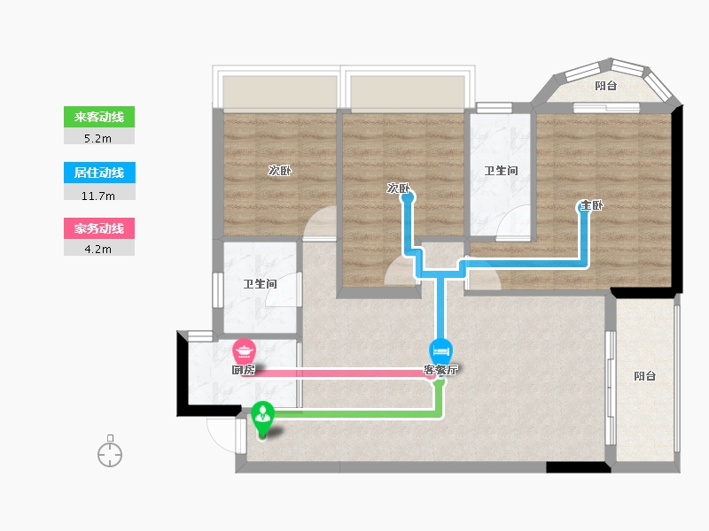 贵州省-黔南布依族苗族自治州-锦桦嘉园-79.35-户型库-动静线