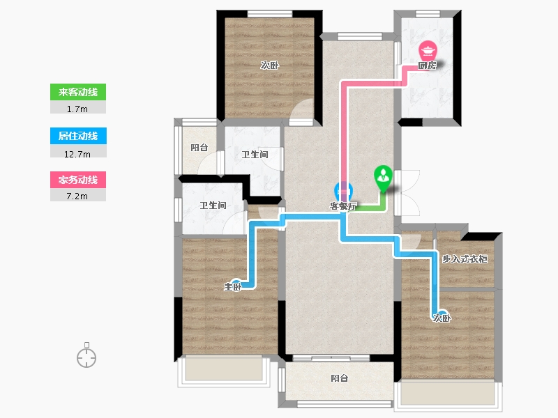 河南省-郑州市-融创华夏观澜壹号-92.20-户型库-动静线