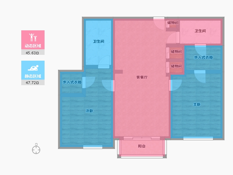 Florida-Miami-Dade-Modera Riverhouse-82.43-户型库-动静分区