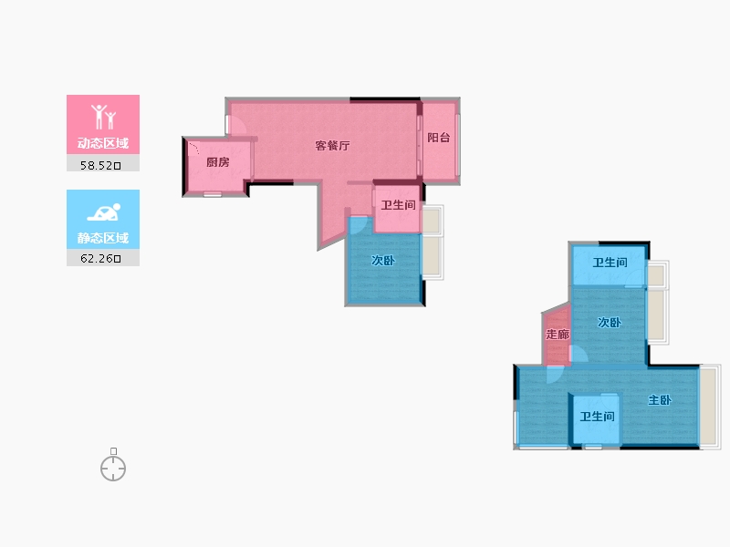 广东省-广州市-保利阅云台-106.66-户型库-动静分区