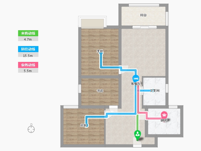 河南省-许昌市-新龙华庭-82.05-户型库-动静线