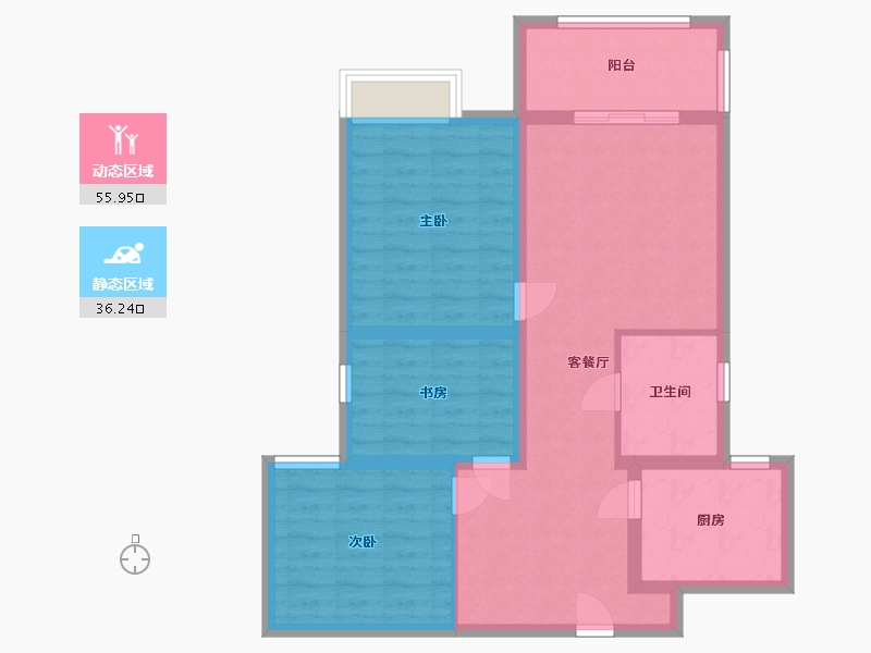 河南省-许昌市-新龙华庭-82.05-户型库-动静分区