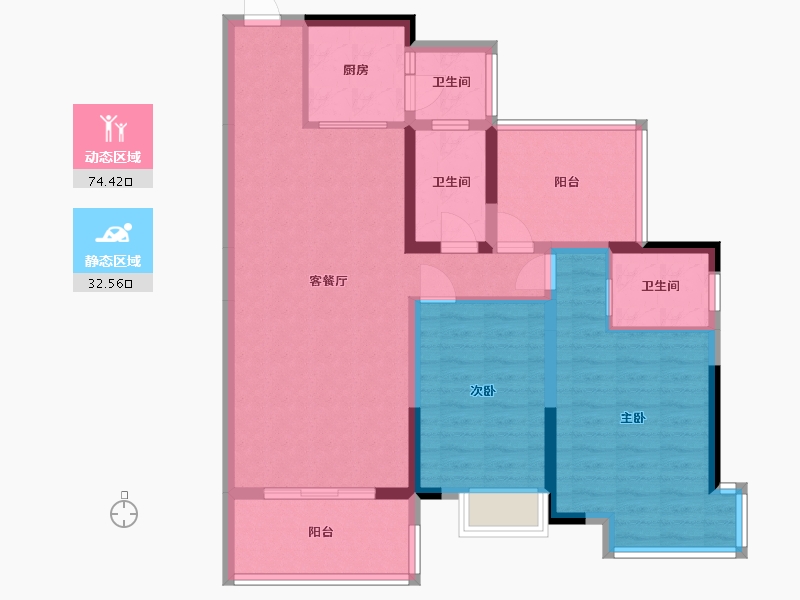 广西壮族自治区-玉林市-玉林奥园康城-95.31-户型库-动静分区