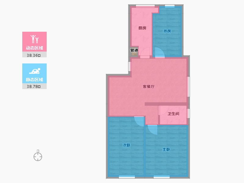 山东省-威海市-景盛苑-69.76-户型库-动静分区