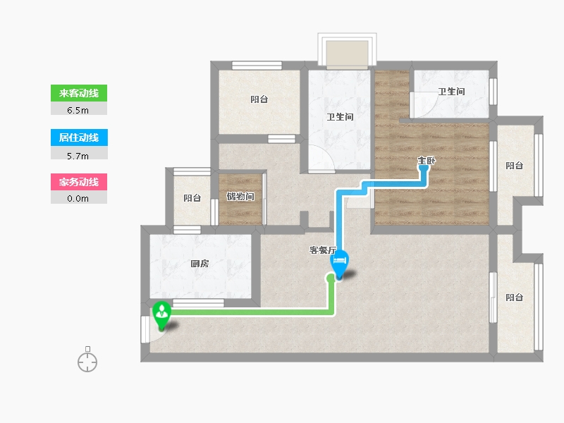 四川省-绵阳市-绵阳CBD万达广场-77.78-户型库-动静线