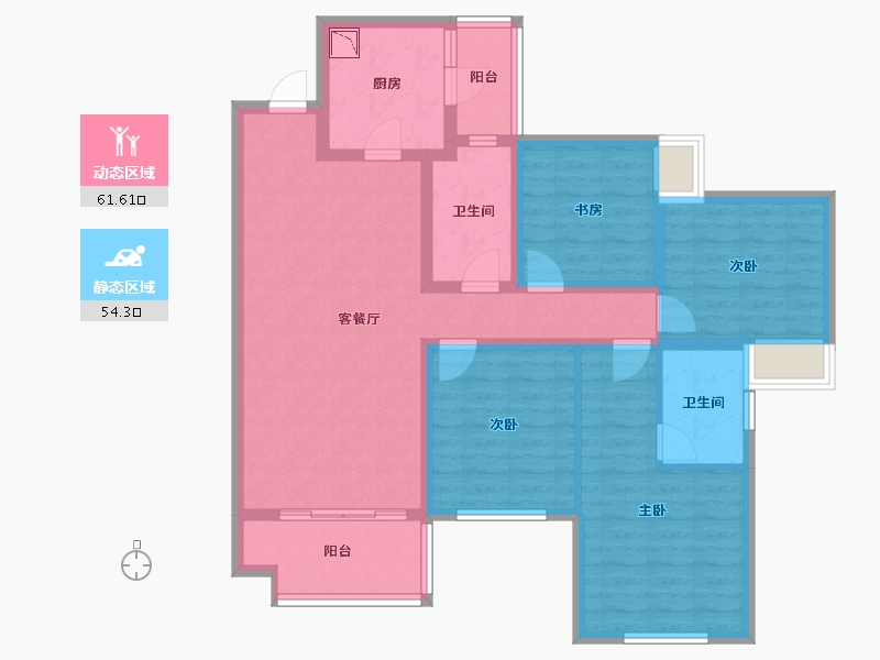 四川省-成都市-保利天汇-102.15-户型库-动静分区