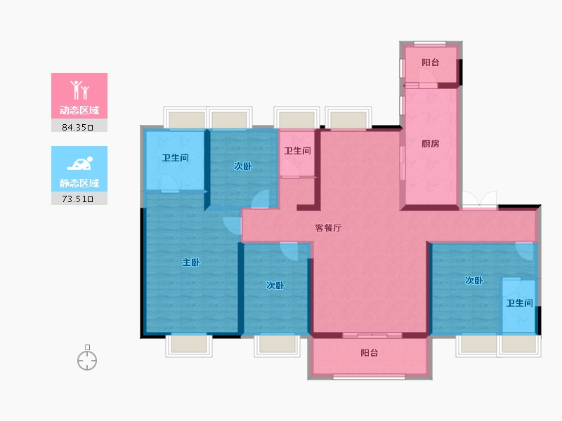 湖南省-株洲市-株洲碧桂园-142.14-户型库-动静分区