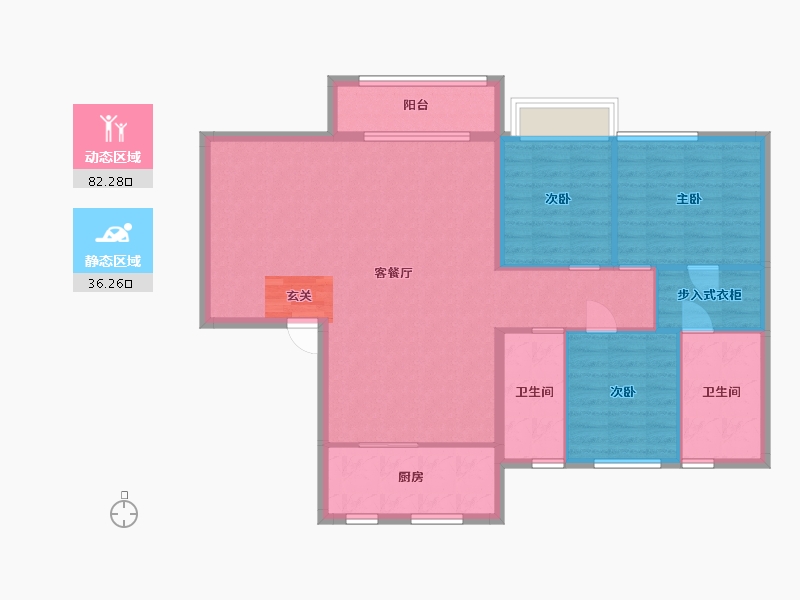 广东省-佛山市-旭辉城-108.24-户型库-动静分区