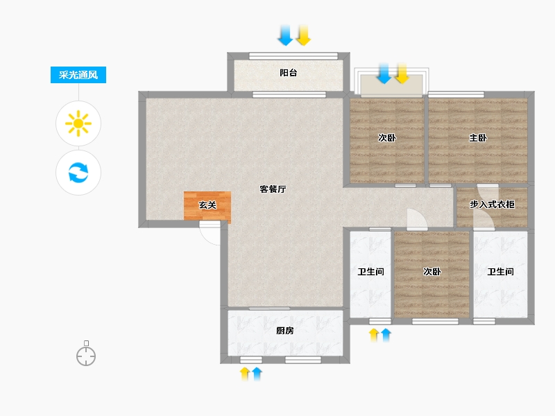 广东省-佛山市-旭辉城-108.24-户型库-采光通风