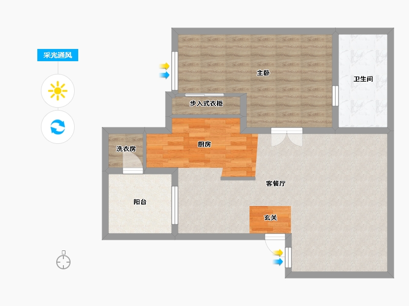 California-San Diego-Eucalyptus Grove Apartments-75.84-户型库-采光通风