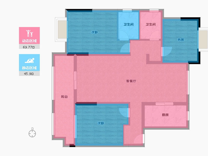 安徽省-铜陵市-四季景园-102.94-户型库-动静分区