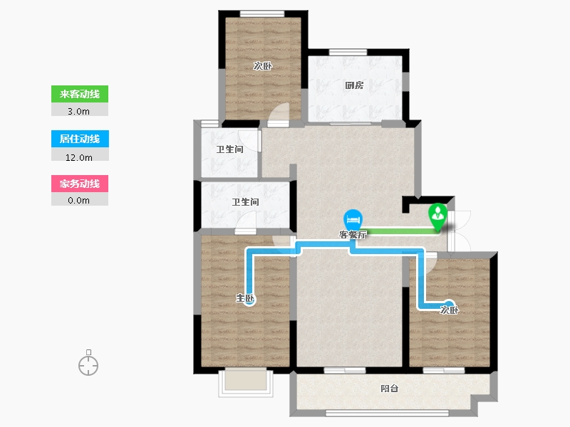 山西省-太原市-万科翡翠晋阳湖-106.89-户型库-动静线