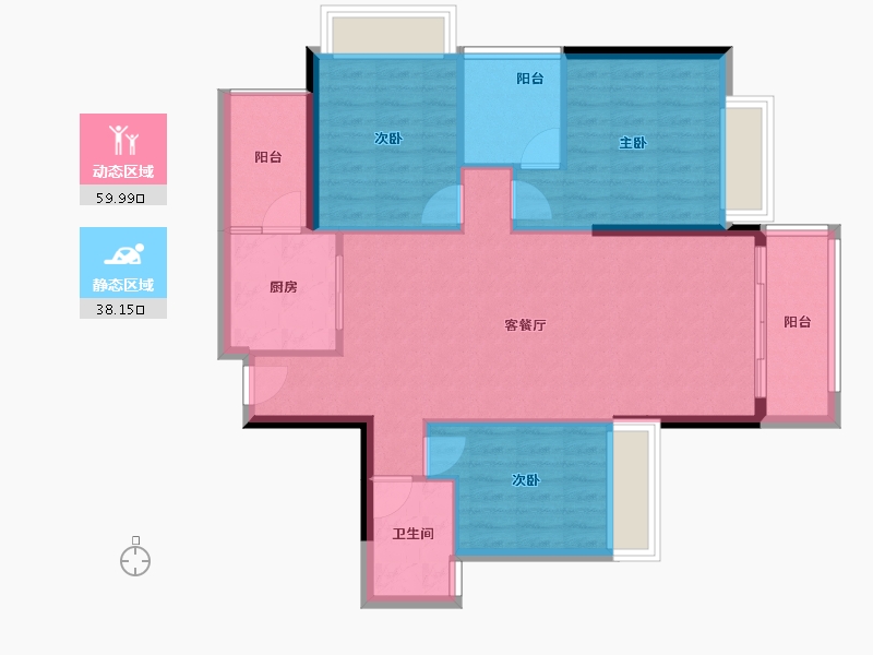 广东省-肇庆市-景峰家园-88.95-户型库-动静分区