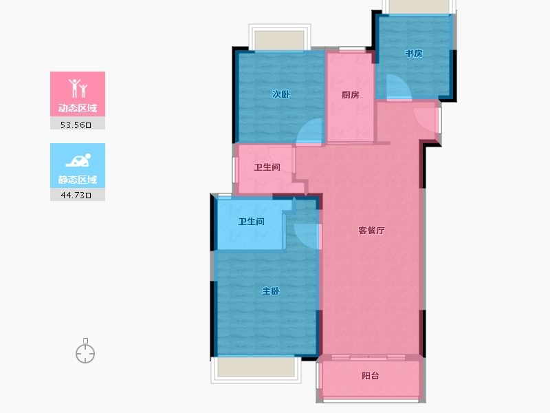 湖北省-武汉市-江悦�m园-88.81-户型库-动静分区