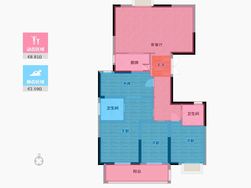 湖北省-武汉市-金融街金悦府-118.99-户型库-动静分区