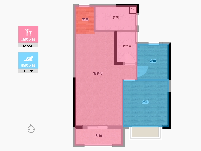 湖北省-武汉市-首开光明国风上观-54.36-户型库-动静分区