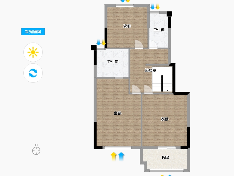 福建省-福州市-世茂云樽-96.30-户型库-采光通风