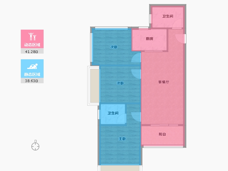 广东省-中山市-奥园香槟花园-72.43-户型库-动静分区