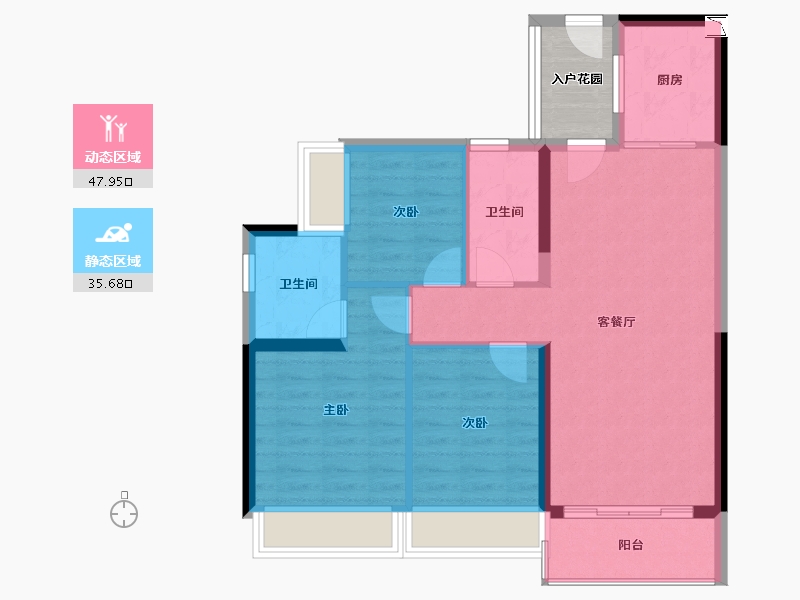 广东省-韶关市-乐昌碧桂园-79.02-户型库-动静分区