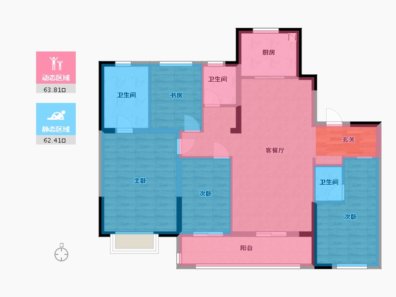 江苏省-南京市-中建熙元府-113.44-户型库-动静分区