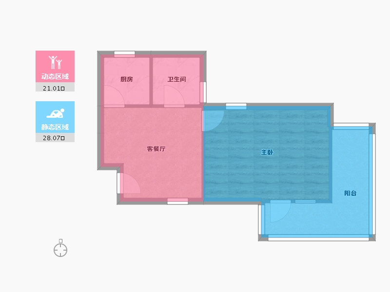 上海-上海市-江桥二村-43.88-户型库-动静分区