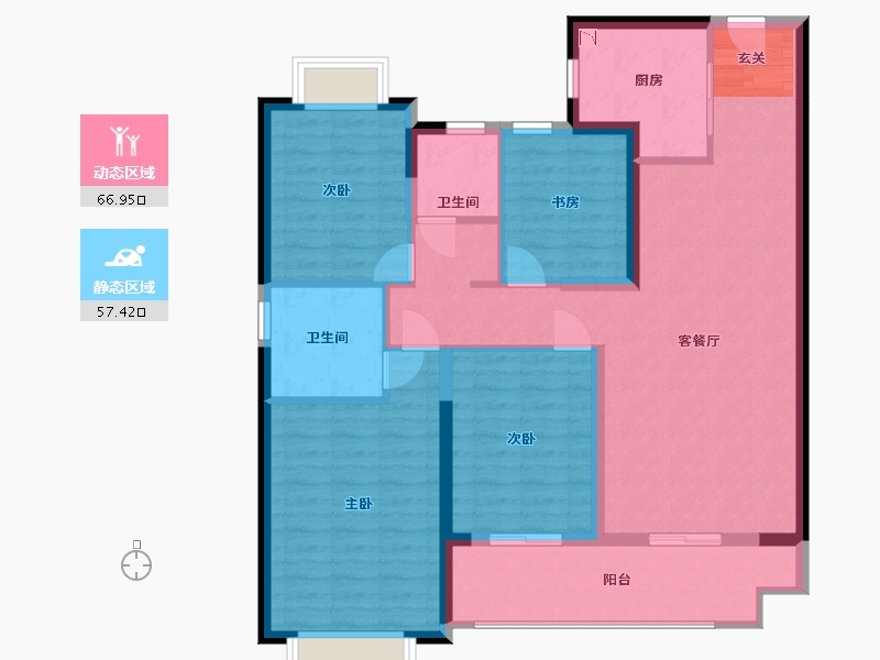 江苏省-南京市-雅居乐雅尊府-112.01-户型库-动静分区