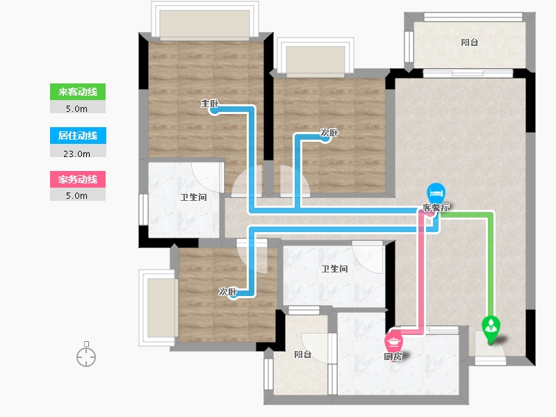 重庆-重庆市-翰学融府-82.00-户型库-动静线