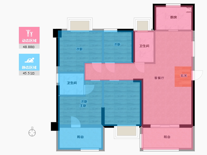 福建省-福州市-大唐书香世家-83.77-户型库-动静分区