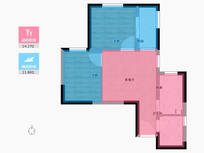 河北省-石家庄市-卡布奇诺国际社区-40.00-户型库-动静分区