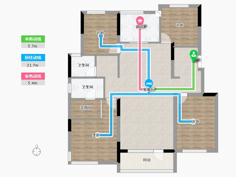 辽宁省-沈阳市-保利和光尘樾-117.18-户型库-动静线