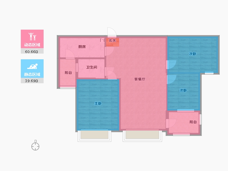 河北省-沧州市-润景康城-90.40-户型库-动静分区