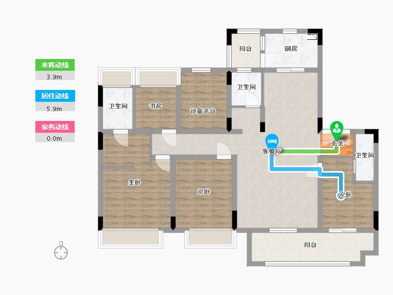 广西壮族自治区-桂林市-吾悦华府-120.14-户型库-动静线